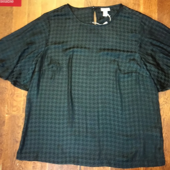NWT A New Day Jacquard Short Sleeve Top. - Picture 1 of 8